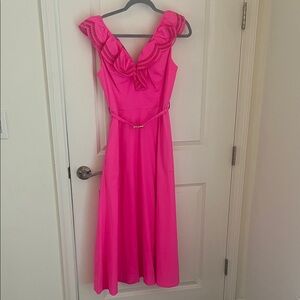 Lilly Pulitzer Vibrant Pink Midi Dress